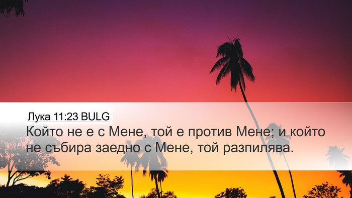 Лука 11:23 BULG Bible Verse Image
