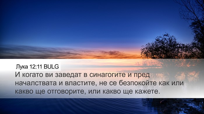 Лука 12:11 BULG Bible Verse Image