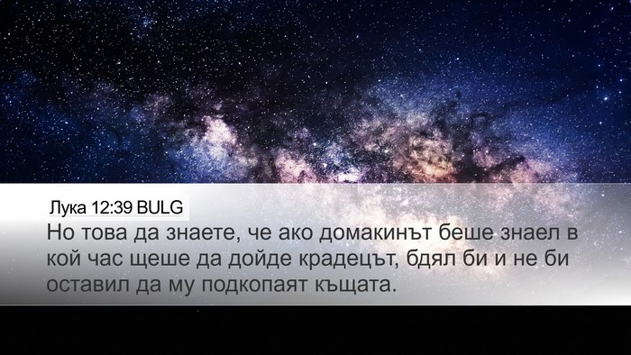 Лука 12:39 BULG Bible Verse Image