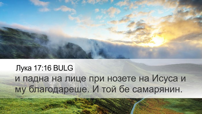 Лука 17:16 BULG Bible Verse Image