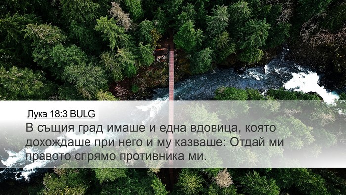 Лука 18:3 BULG Desktop Wallpaper - В същия град имаше и една - Desktop Bible Verse Wallpaper