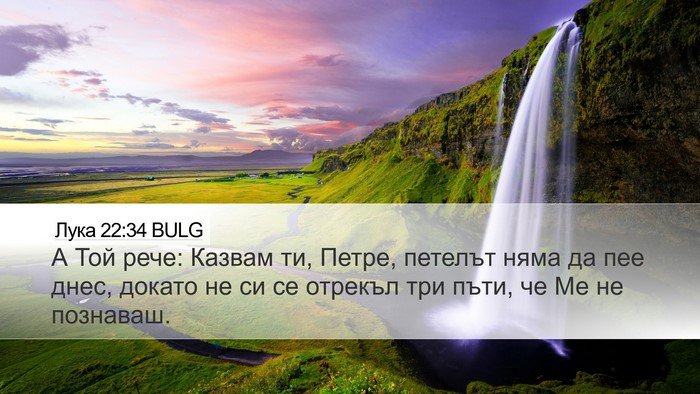 Лука 22:34 BULG Bible Verse Image