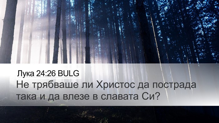 Лука 24:26 BULG Bible Verse Image