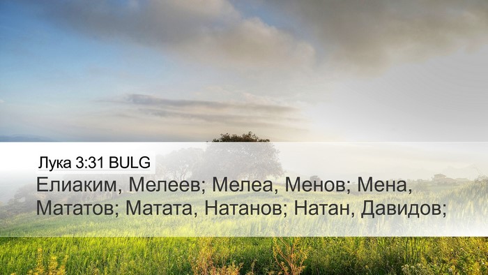Лука 3:31 BULG Desktop Wallpaper - Елиаким, Мелеев; Мелеа, - Desktop Bible Verse Wallpaper