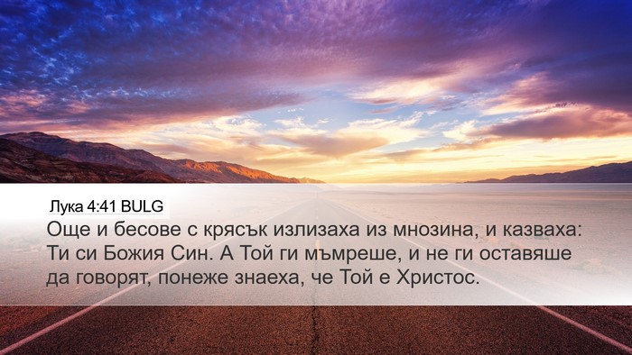 Лука 4:41 BULG Bible Verse Image
