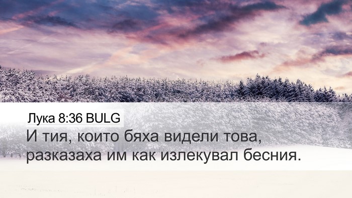 Лука 8:36 BULG Desktop Wallpaper - И тия, които бяха видели - Desktop Bible Verse Wallpaper