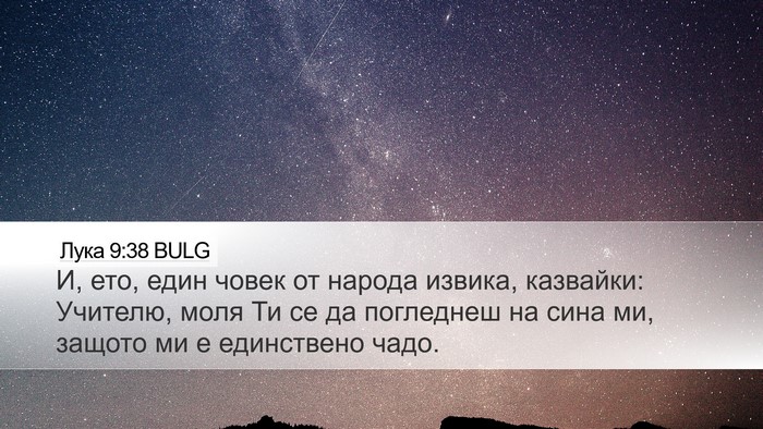 Лука 9:38 BULG Bible Verse Image