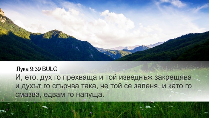 Лука 9:39 BULG Bible Verse Image