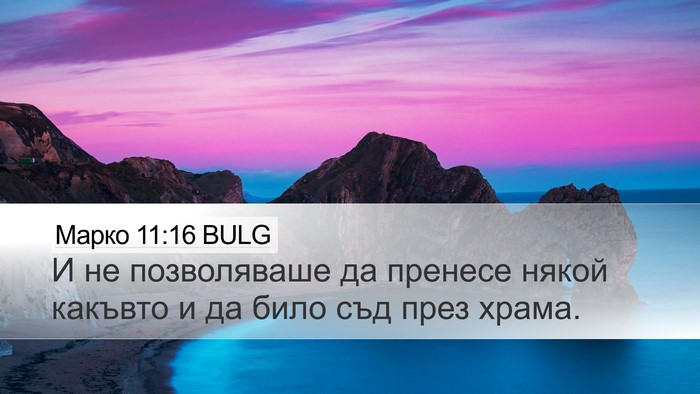 Марко 11:16 BULG Desktop Wallpaper - И не позволяваше да - Desktop Bible Verse Wallpaper