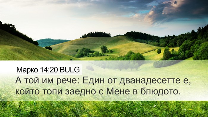 Марко 14:20 BULG Bible Verse Image