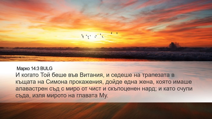 Марко 14:3 BULG Bible Verse Image
