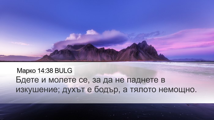 Марко 14:38 BULG Bible Verse Image