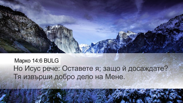 Марко 14:6 BULG Bible Verse Image