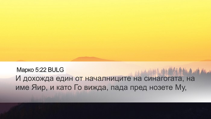 Марко 5:22 BULG Bible Verse Image