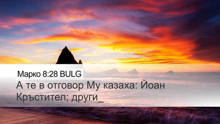 Марко 8:28 BULG Bible Verse Image