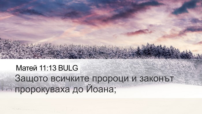 Матей 11:13 BULG Desktop Wallpaper - Защото всичките пророци и - Desktop Bible Verse Wallpaper