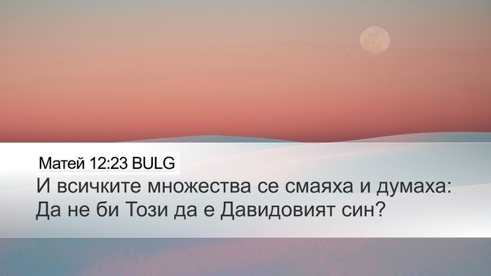 Матей 12:23 BULG Bible Verse Image