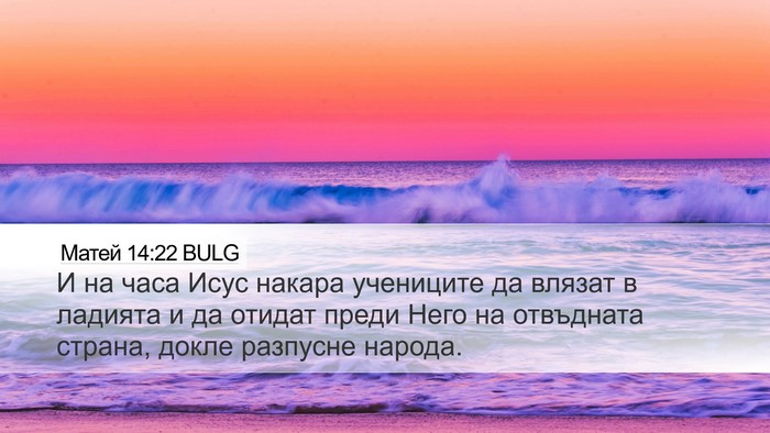 Матей 14:22 BULG Bible Verse Image