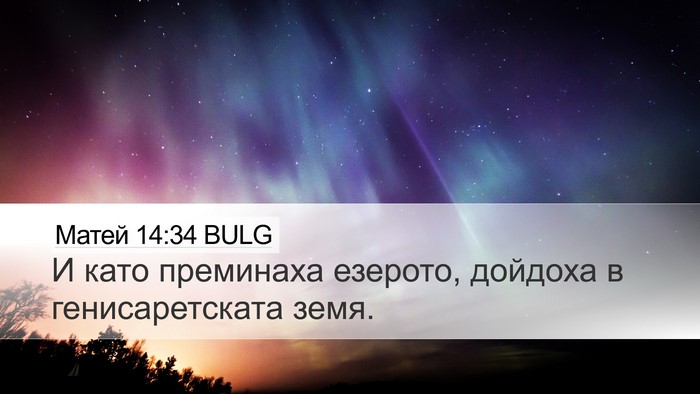 Матей 14:34 BULG Bible Verse Image