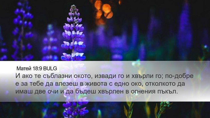 Матей 18:9 BULG Desktop Wallpaper - И ако те съблазни окото, - Desktop Bible Verse Wallpaper
