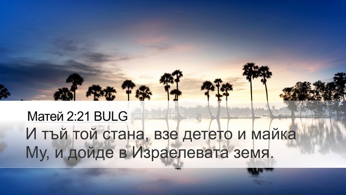 Матей 2:21 BULG Desktop Wallpaper - И тъй той стана, взе детето - Desktop Bible Verse Wallpaper