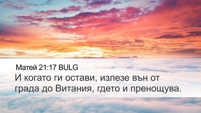 Матей 21:17 BULG Bible Verse Image