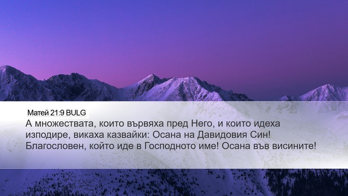 Матей 21:9 BULG Bible Verse Image