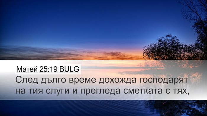 Матей 25:19 BULG Bible Verse Image