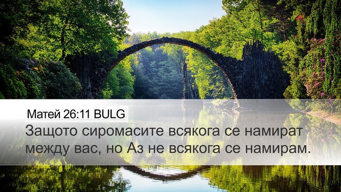 Матей 26:11 BULG Bible Verse Image