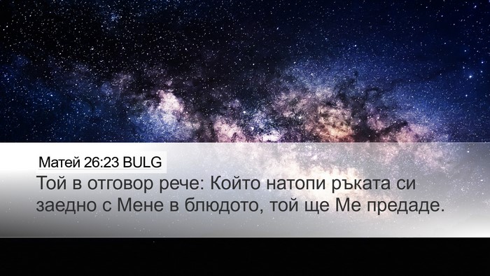 Матей 26:23 BULG Bible Verse Image