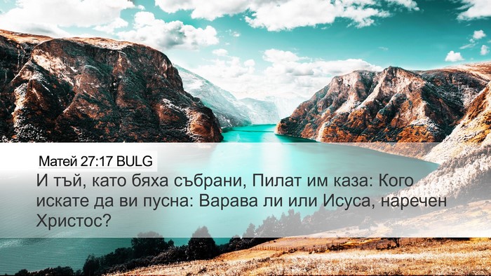 Матей 27:17 BULG Bible Verse Image