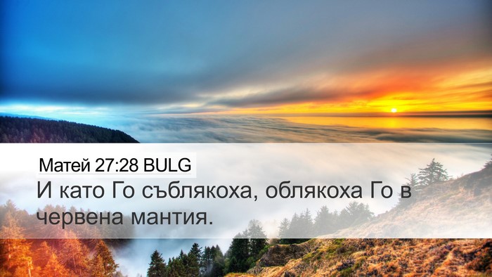 Матей 27:28 BULG Bible Verse Image