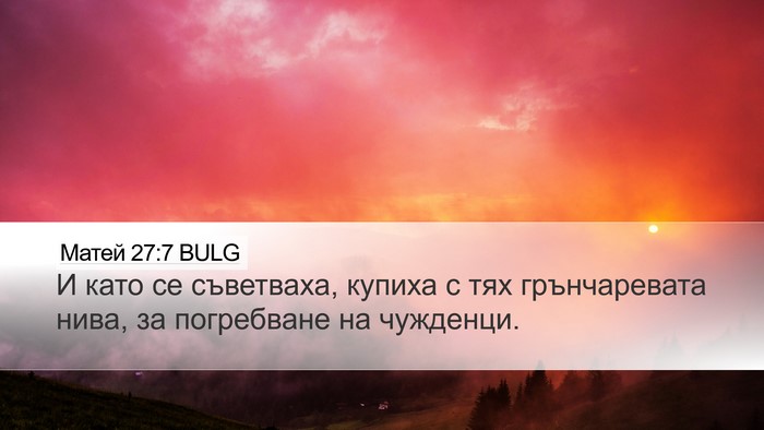 Матей 27:7 BULG Desktop Wallpaper - И като се съветваха, купиха - Desktop Bible Verse Wallpaper