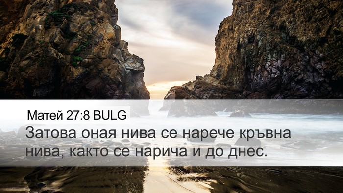 Матей 27:8 BULG Desktop Wallpaper - Затова оная нива се нарече - Desktop Bible Verse Wallpaper
