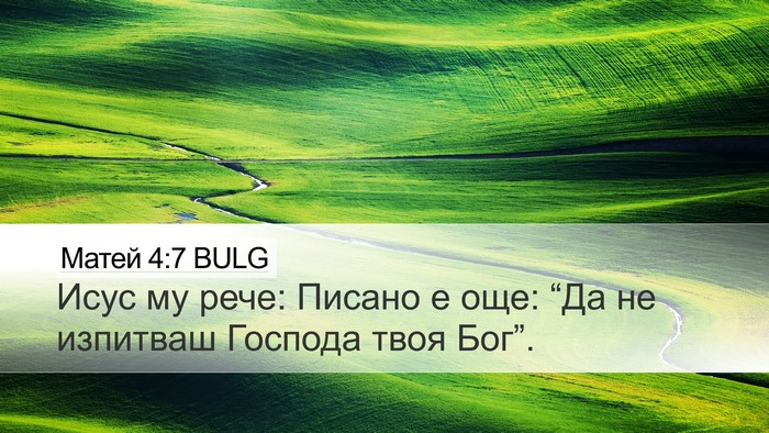 Матей 4:7 BULG Bible Verse Image