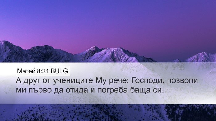 Матей 8:21 BULG Desktop Wallpaper - А друг от учениците Му - Desktop Bible Verse Wallpaper