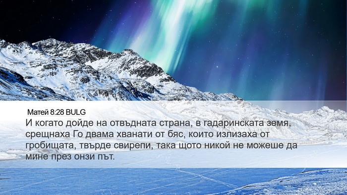 Матей 8:28 BULG Bible Verse Image