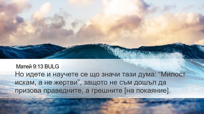Матей 9:13 BULG Bible Verse Image