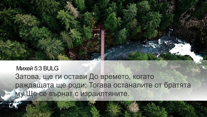 Михей 5:3 BULG Bible Verse Image