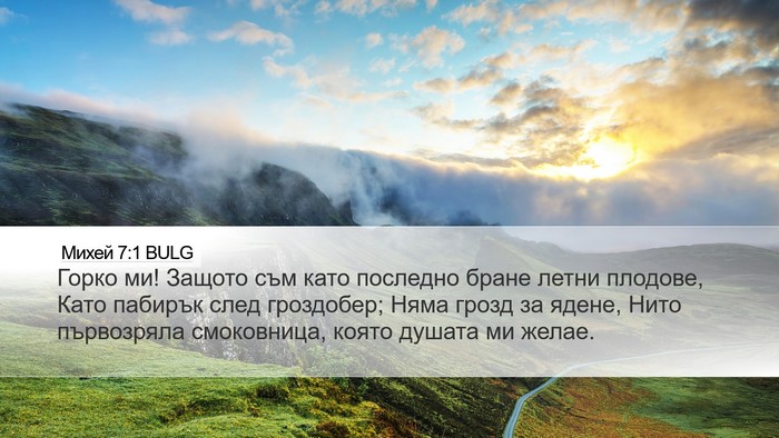 Михей 7:1 BULG Bible Verse Image