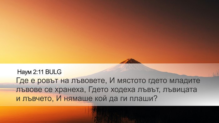 Наум 2:11 BULG Bible Verse Image