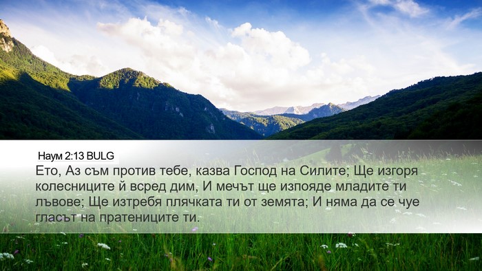 Наум 2:13 BULG Bible Verse Image