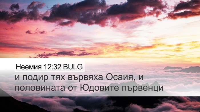 Неемия 12:32 BULG Desktop Wallpaper - и подир тях вървяха Осаия, - Desktop Bible Verse Wallpaper