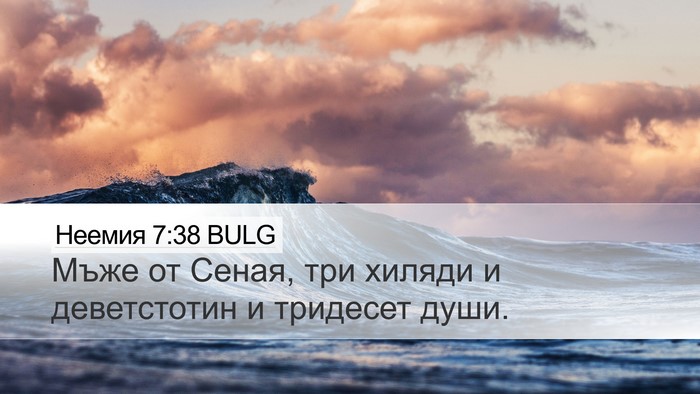 Неемия 7:38 BULG Desktop Wallpaper - Мъже от Сеная, три хиляди и - Desktop Bible Verse Wallpaper