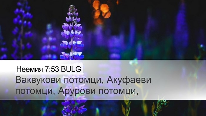 Неемия 7:53 BULG Desktop Wallpaper - Ваквукови потомци, - Desktop Bible Verse Wallpaper