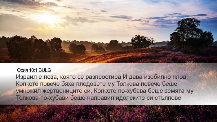 Осия 10:1 BULG Bible Verse Image