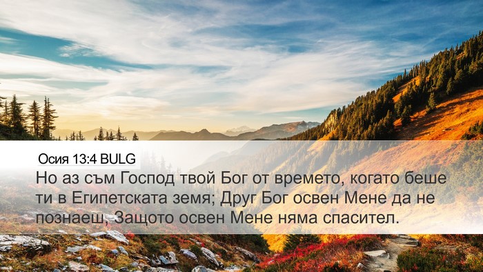Осия 13:4 BULG Bible Verse Image