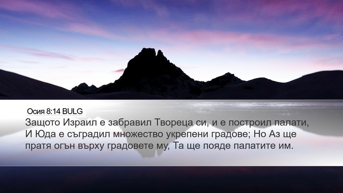 Осия 8:14 BULG Bible Verse Image