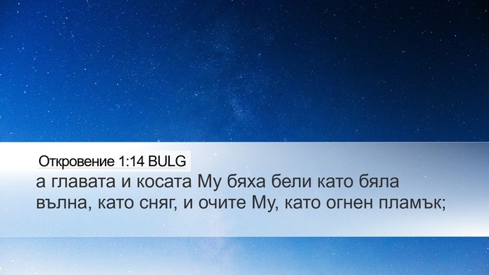 Откровение 1:14 BULG Bible Verse Image