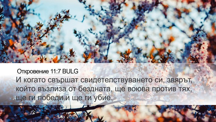 Откровение 11:7 BULG Bible Verse Image